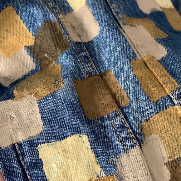 Love, Fire Long Distressed Ripped Denim Jean Jacket - Picture 13 of 16